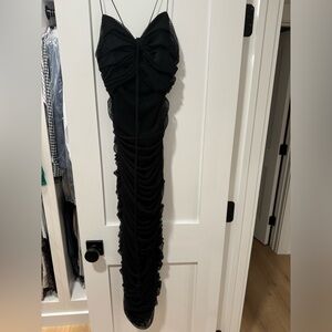 Zara long body con mesh dress